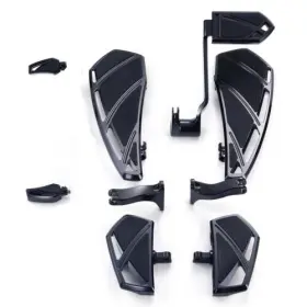 Sm-2232-bk-no Happy-motor Phantom Floorboards Footboards For Harley Touring Flhx Fltrx2014-2025 Aluminum