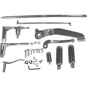 056095 Harddrive Forward Control Kit With Chrome Mounting Plates And Pegs