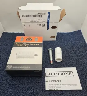 33600071 Harley-davidson Vintage White Shifter Peg - Rubber 33600071 Harley-davidson Vintage White Shifter Peg - Rubber