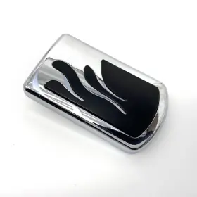 42554-03 Harley-davidson Oem Touring Fl Softail Chrome Flames Large Rubber Brake Pedal Pad