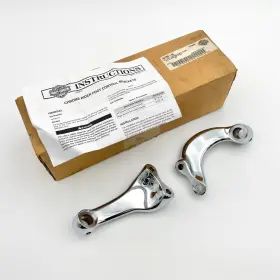 42705-04 Harley-davidson Oem Chrome Rider Forward Control Foot Peg Mounts 04-20 Xl Custom