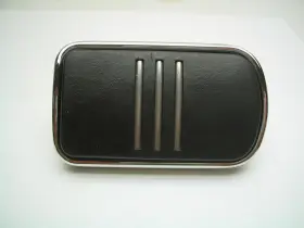 42712-04 Harley-davidson Streamliner Large Brake Pedal Pad - Chrome Fld Fl Softail Touring Trike