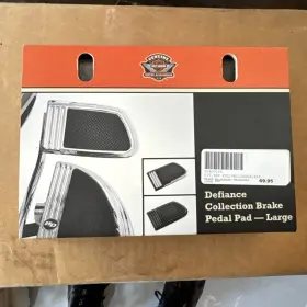 50600185 Harley-davidson Oem Defiance Brake Pedal Pads - Large Black Anodized