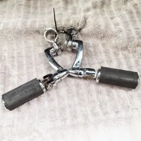 50915-90t Harley-davidson Custom Footpegs And Chrome Offset Highway Bar Brackets Xl Fx Xr