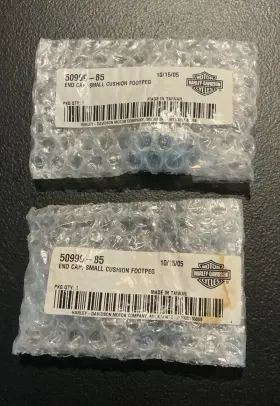 Harley-davidson 50999-85 Nos Pair Of Harley-davidson Small Cushion Footpeg End Caps