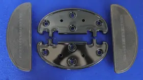 51400-08 Harley-davidson Genuine Black Half Moon Floorboards Softail Fatboy Dyna Touring 1986-2024