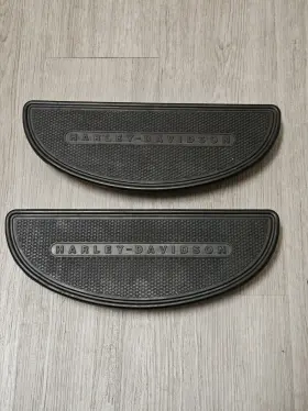 51403-08 Harley-davidson 00-17 Softail Half Moon Rider Foot Floor Board Pad Rubber Insert Set