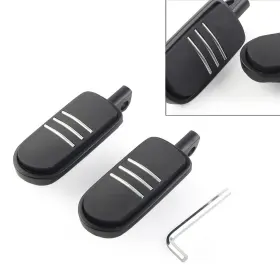 Hkseller-au 550756848314 Us 2pcs 32mm 1.25 Inch Male Foot Pegs Footrest Pedal For Harley Iron Xl 883 Black