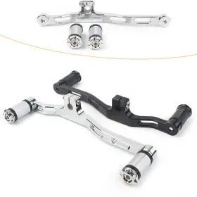 Hkseller-au 550756854629 Front &rear Gear Shifter Lever For Harley Dyna 91-17 Fxd With Mid-control Motor