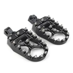 Hkseller-au 612037409246 Black Wide Fat Foot Pegs Mx Style Footpegs Fit Harley Dyna Sportster Bobber Us