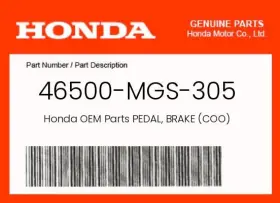 46500-mgs-305 Honda Genuine Pedal Brake Coo -