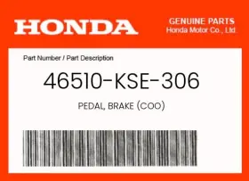 46510-kse-306 Honda Genuine Pedal Brake Coo -