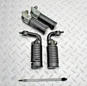 7812793 Honda 1973 Cb350f Four - Oem Rearset And Driver Foot Peg Rest Stops