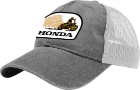 Lem25-h47 Honda Apparel Trucker Hat Gray/white -