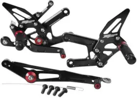 80801-2500 Hotbodies Racing Black Mgp Rear Set Yam. Yzf-r6 06-16ft Aluminum Kit