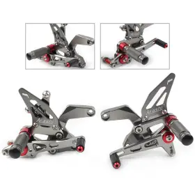 Hukyu 612063541453 Motorcycle Aluminum Rear Sets Footpegs Footrest Fit Kawasaki Z900 Z 900 21-23
