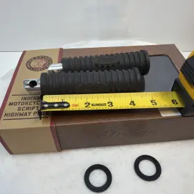 N50800020 Indian Motorcycle Branded Foot Peg Set 4 1/2 Inch Rubber