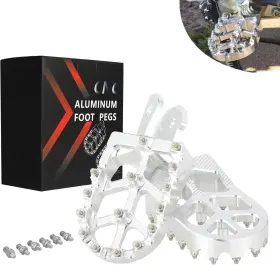 111402636 Jfg Racing Dirt Bike Foot Pegs 7075 Aluminum Cnc Pedals Rests For Silver