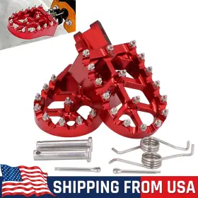 H11140268-d Jfg Racing Foot Pegs Dirt Bike Footpegs Cnc For Crf110f 2013-2024 Crf125f 2014-2024 Red