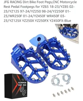 H11140316 Jfg Racing Foot Pegs Pedals Rest Cnc For Z85 Yz125 Yz250 Wr250f Yz450fx Dirt Bike Blue