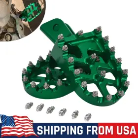 H111403433-d Jfg Racing Motorcycle Foot Pegs Pedals Cnc For Klx110 Klx110l Kx60 Dirt Pit Bike Green