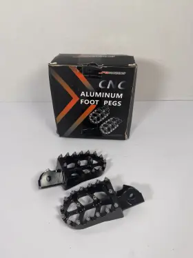 M111400754-c Jfg Racing Foot Pegs Rest Cnc For Kawasaki Kdx200/220r Kdx250 Kx125/250/500 Black