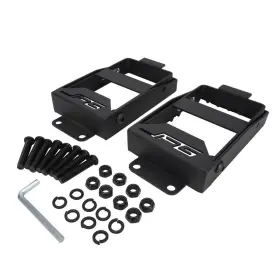 M11140099-d Jfg Racing Atv Foot Rest Anti-slip Footrests Universal For Polaris Sportsman Grizzly Black