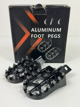 M11140239-a Jfg Racing Cnc Aluminum Dirt Bike Foot Pegs Wide Platform Crf250 Crf450 Kx Klx No Hardware