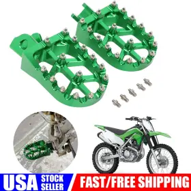 M11140415-b Jfg Racing Motorcycle Foot Pegs Cnc For Klx230 Klx230r Klx230s Klx150l Klx150bf Green
