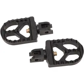 08-57-6b Joker Machine Adjustable Serrated Short Footpegs - Black Anodized