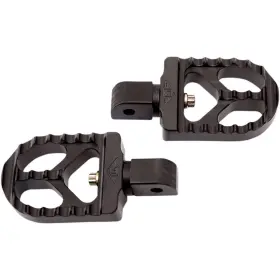 08-57-7b Joker Machine Adjustable Serrated Short Footpegs - Black Anodized