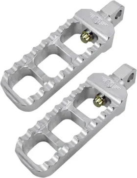 08-61-1 Joker Machine Adjustable Serrated Narrow Footpegs - Clear Anodized