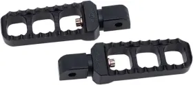 08-61-7b Joker Machine Adjustable Serrated Narrow Footpegs - Black Anodized