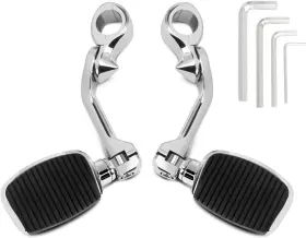 Junjumoto 768476081854 1 1/4 Inch Highway Foot Pegs Mount Fit For Harley Touring Road Electra Street Glide
