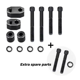 F1802-01101bk Kemimoto Driver Floorboard Footboards Spacer Extension Kit For Touring Street Road Glide