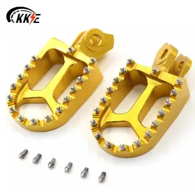C02fp01gd Kke Billet Footpegs Footrests Pedals Pad Fit Suzuki Rmz250 2010-2018 Rmz450 Gold
