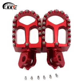C02fp01rd Kke Red Footpegs Footrests Pedals Pad Fit Suzuki Rmz250 2010-2018 Rmz450 Rmx450z