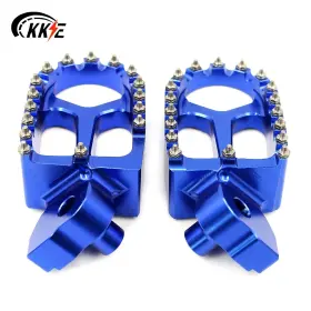 C04fp01bl Kke Billet Footpeg Footrests Pedal Blue Fit Yamaha Yz65 85 Yz125 250 Yz250f 450f