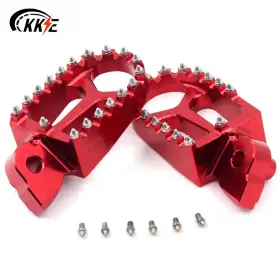 C07fp01rd Kke Cnc Red Footrests Foot Pegs Fit Husqvarna Cr Smr Tc Te Txc Wr 2000-2013