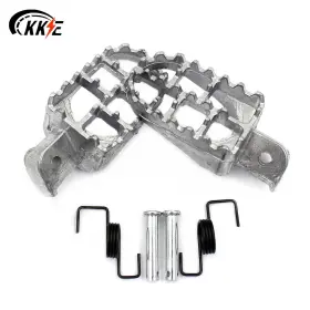O03fp01si Kke Cast Footpegs Fit Honda Xr50 Crf70f 80f Yamaha Pw50 Kawasaki Klx110 Silver