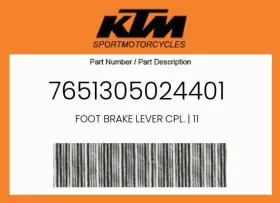 Ktm 7651305024401 Genuine Foot Brake Lever Cpl. 11 -