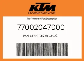 77002047000 Ktm Genuine Hot Start Lever Cpl. 07 -