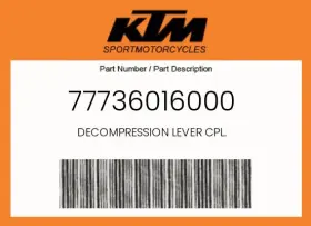 77736016000 Ktm Genuine Decompression Lever Cpl. - 77736016000 Ktm Genuine Decompression Lever Cpl. -