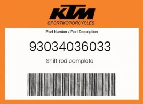 93034036033 Ktm Genuine Shift Rod Complete -