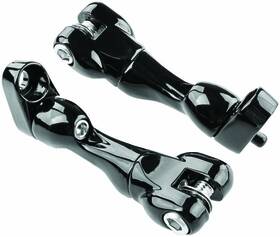 10187 Kuryakyn Adjustable Passenger Peg Mounts For Harley-davidson Gloss Black