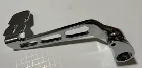 1071 Kuryakyn Chrome Slotted Extended Brake Pedal For 08-13 Harley Touring