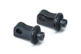 Kuryakyn 191209027933 8888 Splined Footpeg Adapters - Gloss Black