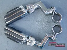 4436 Kuryakyn Pilot Highway Pegs Offset Mount Kit Chrome 1 1/4 Inch