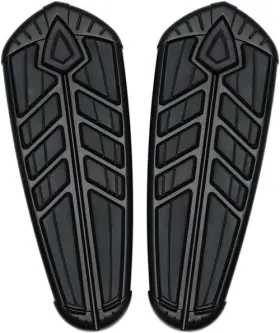 5651 Kuryakyn Spear Flrbrd Inserts Blk Control Footpegs Black Satin Front
