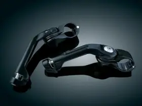 7575 Kuryakyn Tour-tech Adjustable Cruise Mounts - Long Arm Gloss Black Motorcycle